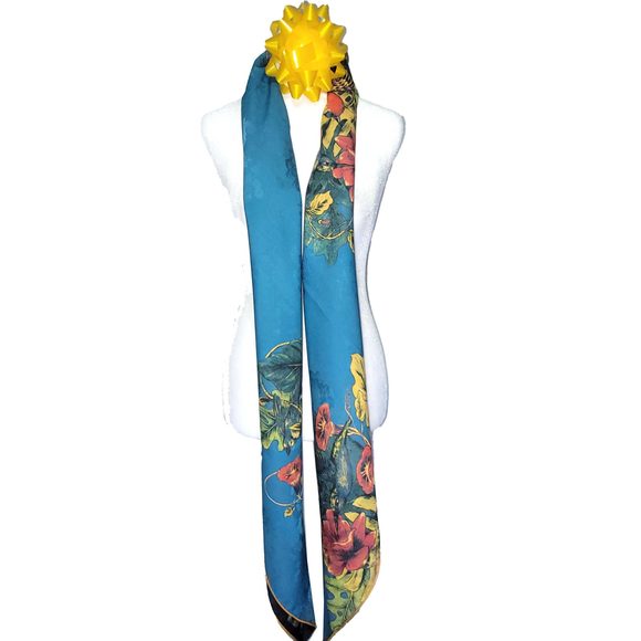 NWT Double Sided Silk Scarf 52"x52" Large Square Shawl Wrap XiangYunShal 2286 - Picture 8 of 15